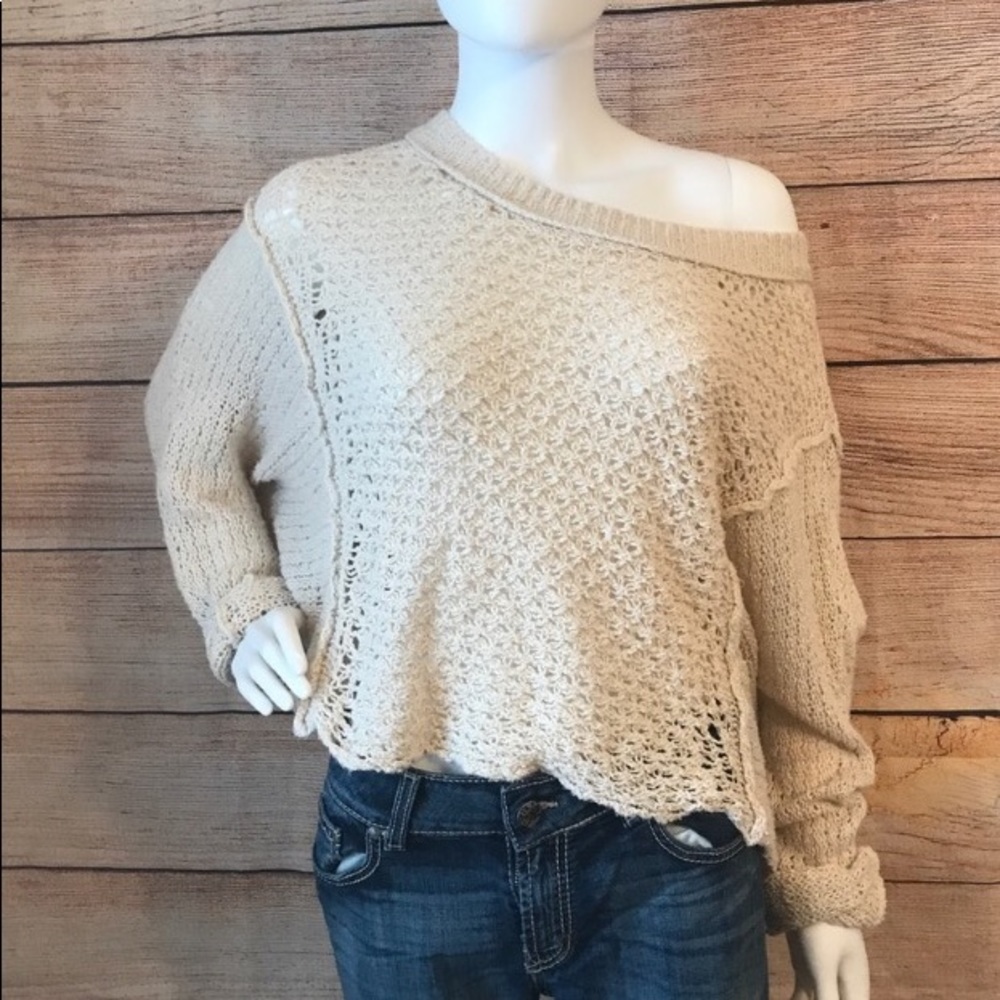 Free people crochet sweater